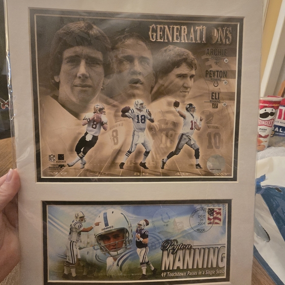NFL Generations Football Frame - Eli Paton And Archie
